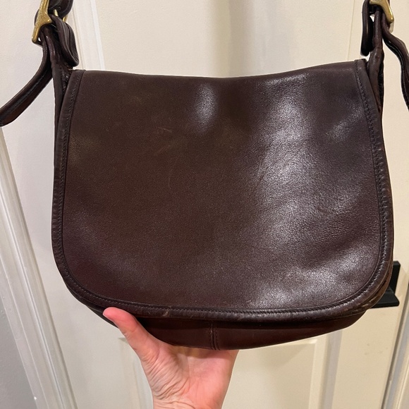 Vintage Coach Patricia's Legacy Bag in dark brown leather Crossbody Style 9951 - Picture 3 of 12